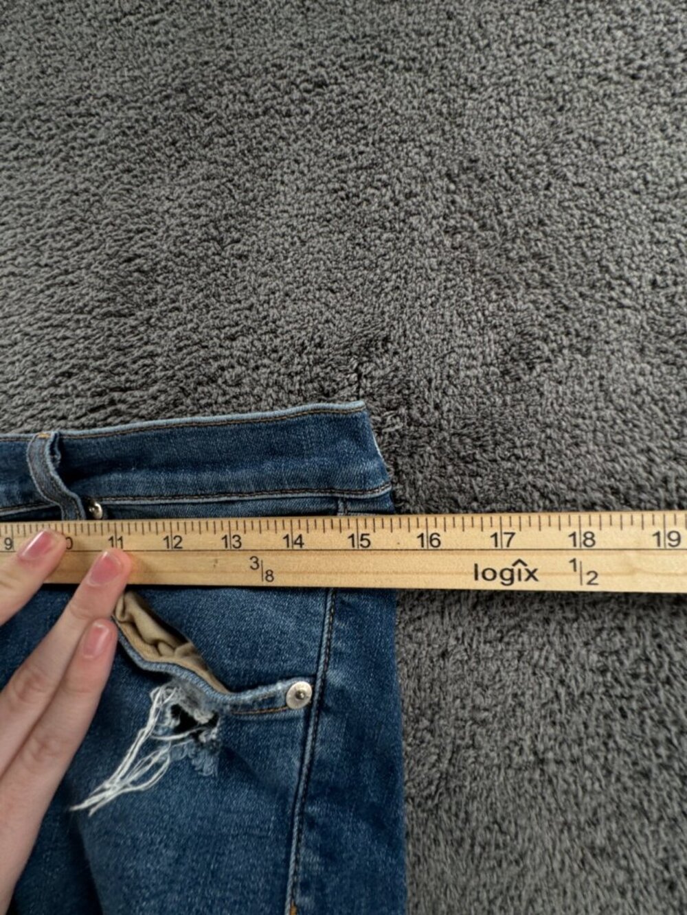 Rag & Bone Skinny Jeans Women Size 31 Medium Wash Stretch Blue Denim Distress - Picture 11 of 16